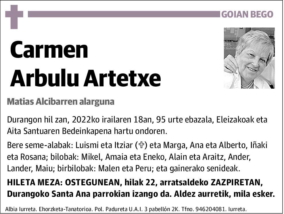 Carmen Arbulu Artetxe