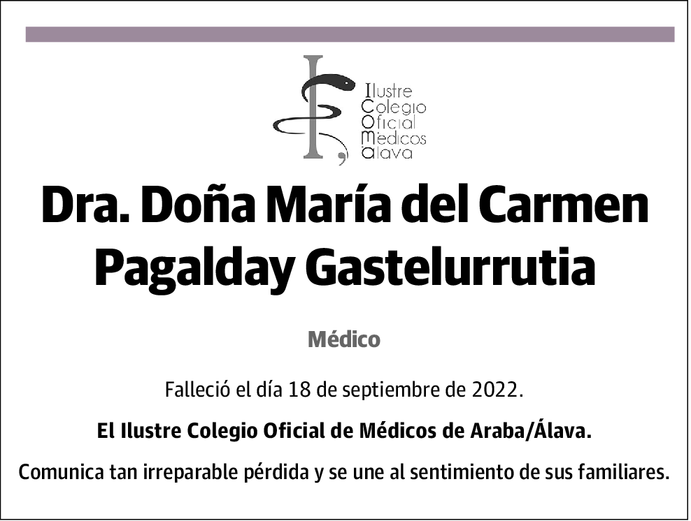 María Del Carmen Pagalday Gastelurrutia