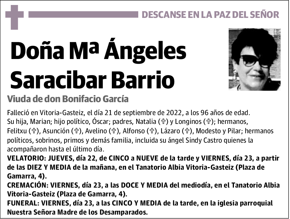 Mª Ángeles Saracibar Barrio