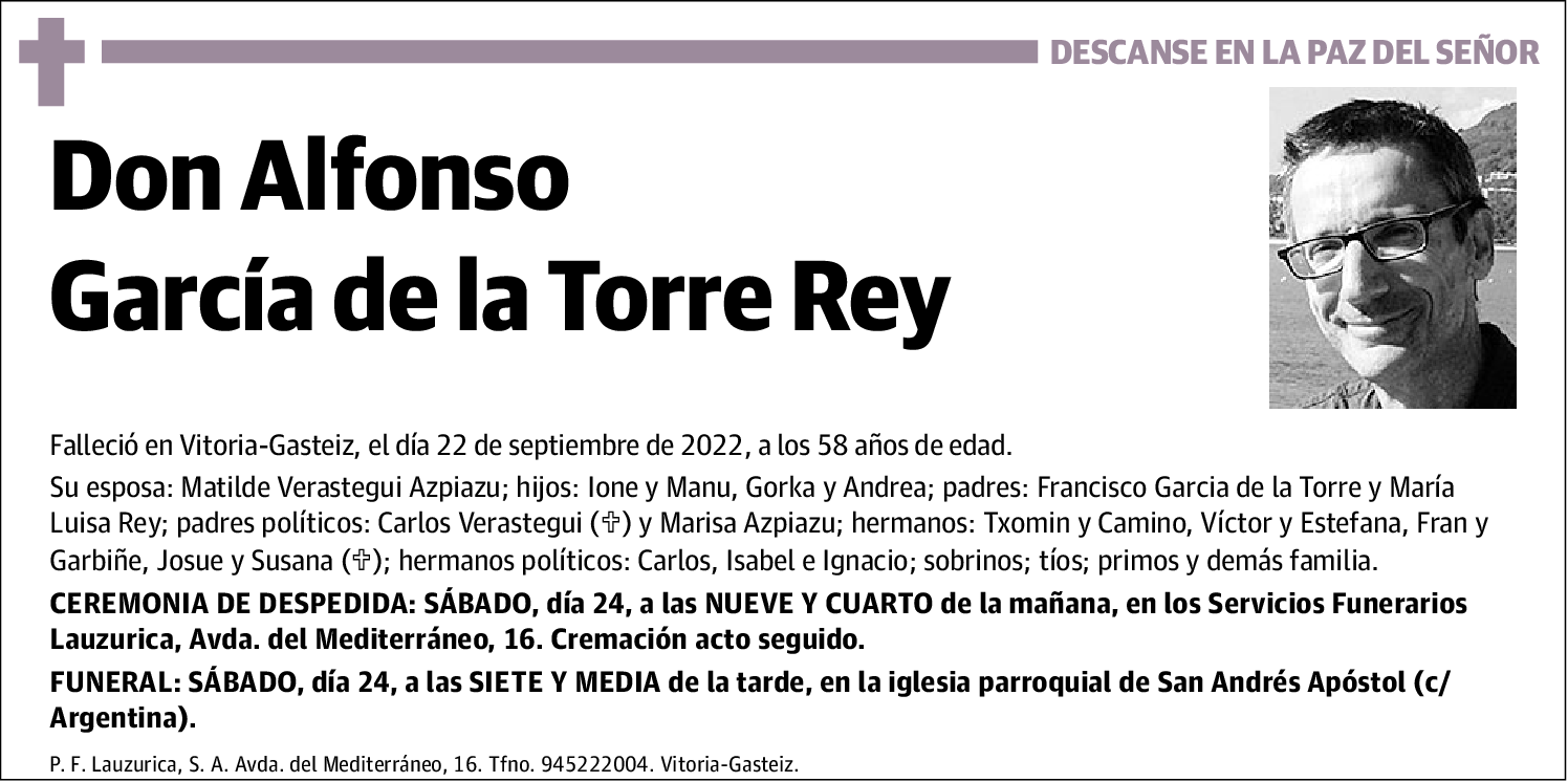 Alfonso García De La Torre Rey