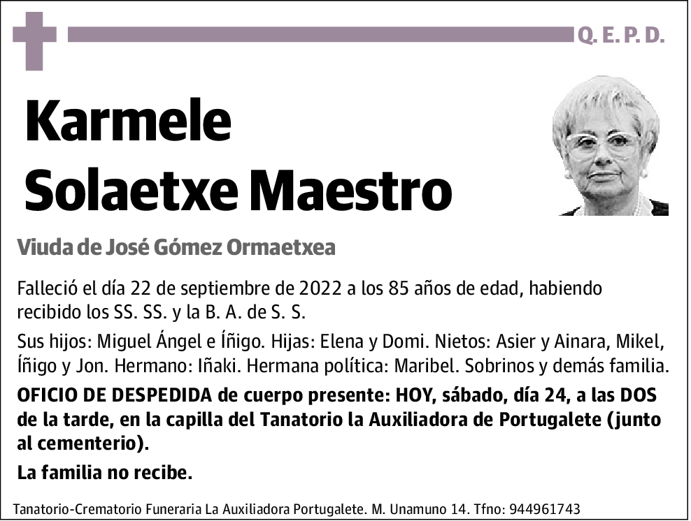 Karmele Solaetxe Maestro