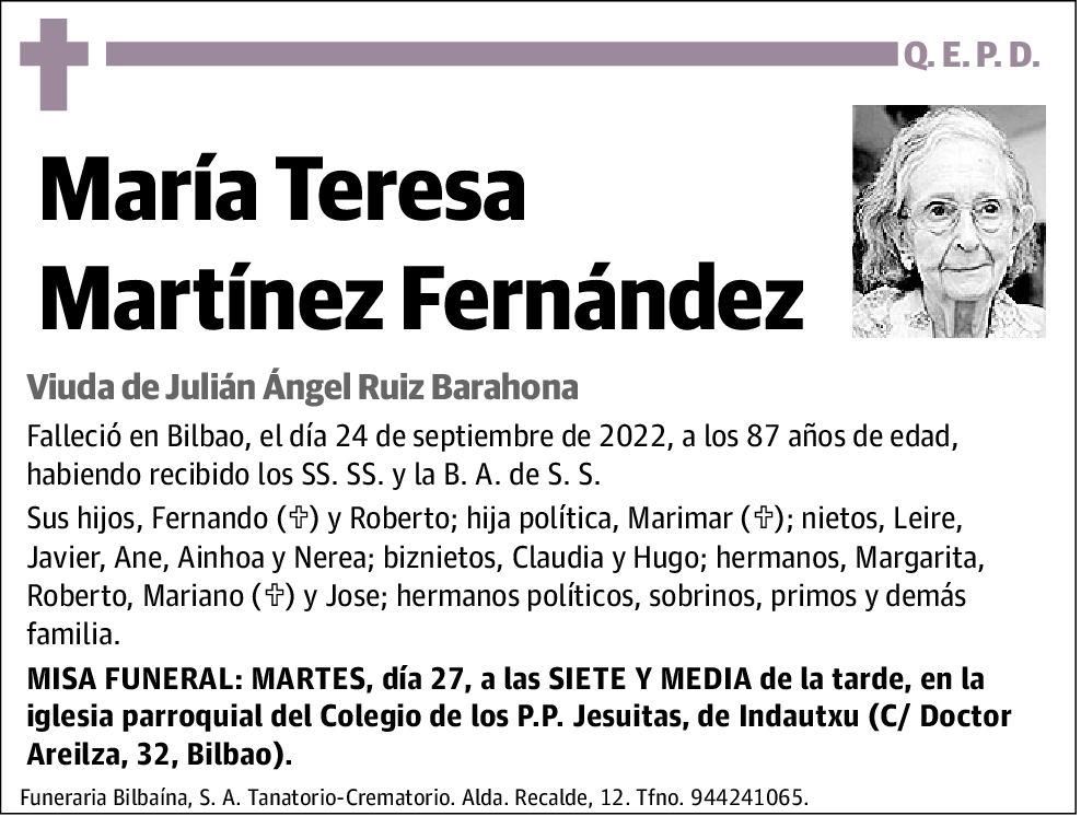 María Teresa Martínez Fernández