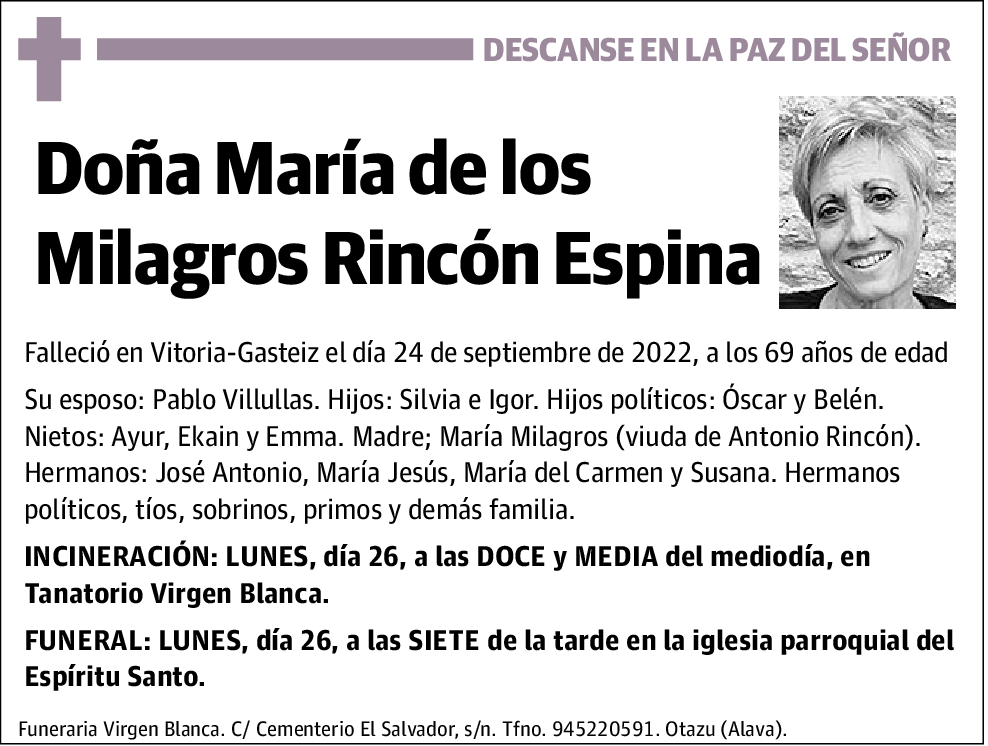 María de los Milagros Rincón Espina