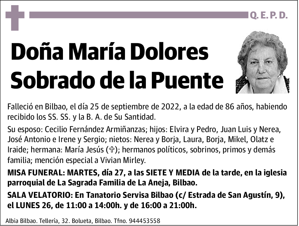 María Dolores Sobrado de la Puente