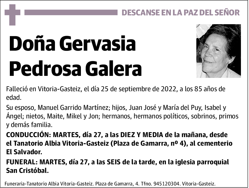 Gervasia Pedrosa Galera