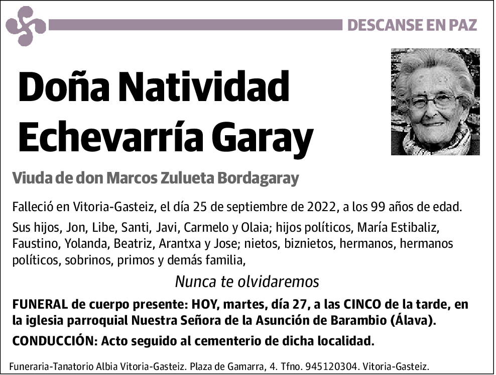 Natividad Echevarría Garay