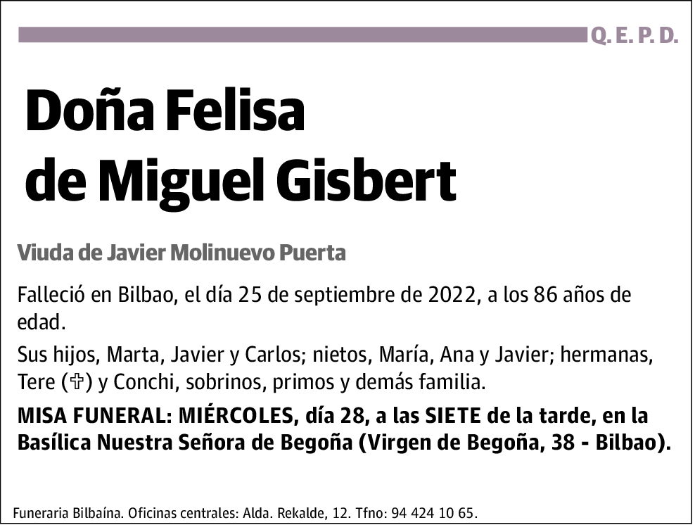 Felisa de Miguel Gisbert