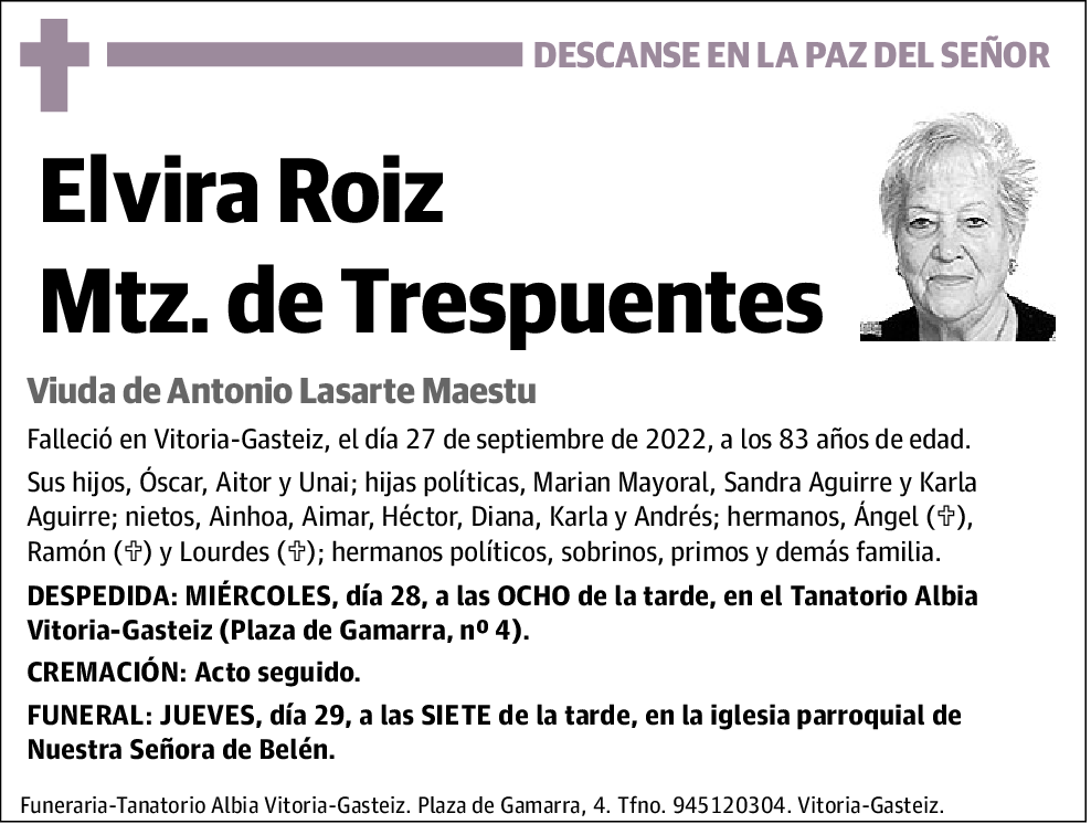 Elvira Roiz Mtz. De Trespuentes