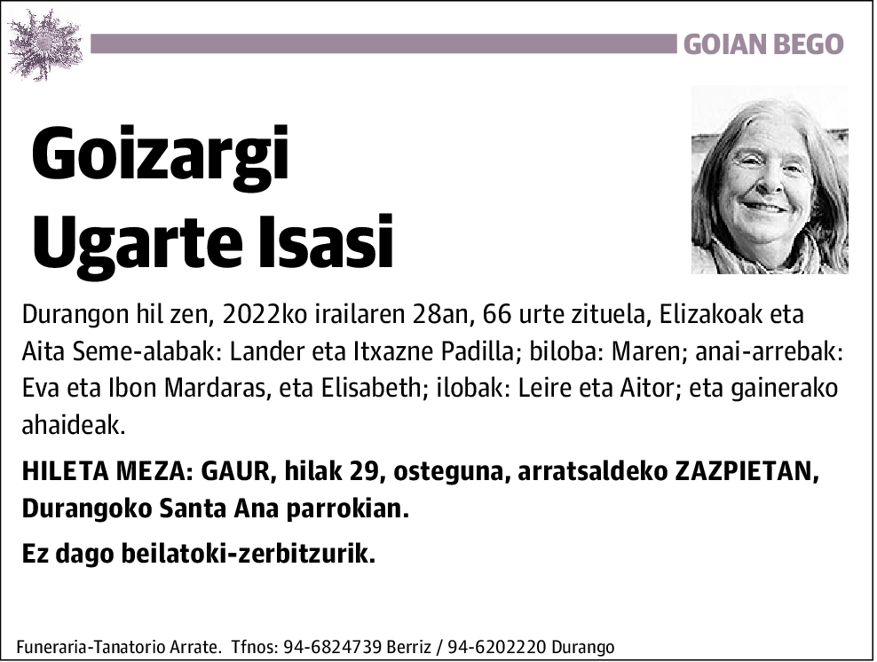 Goizargi Ugarte Isasi