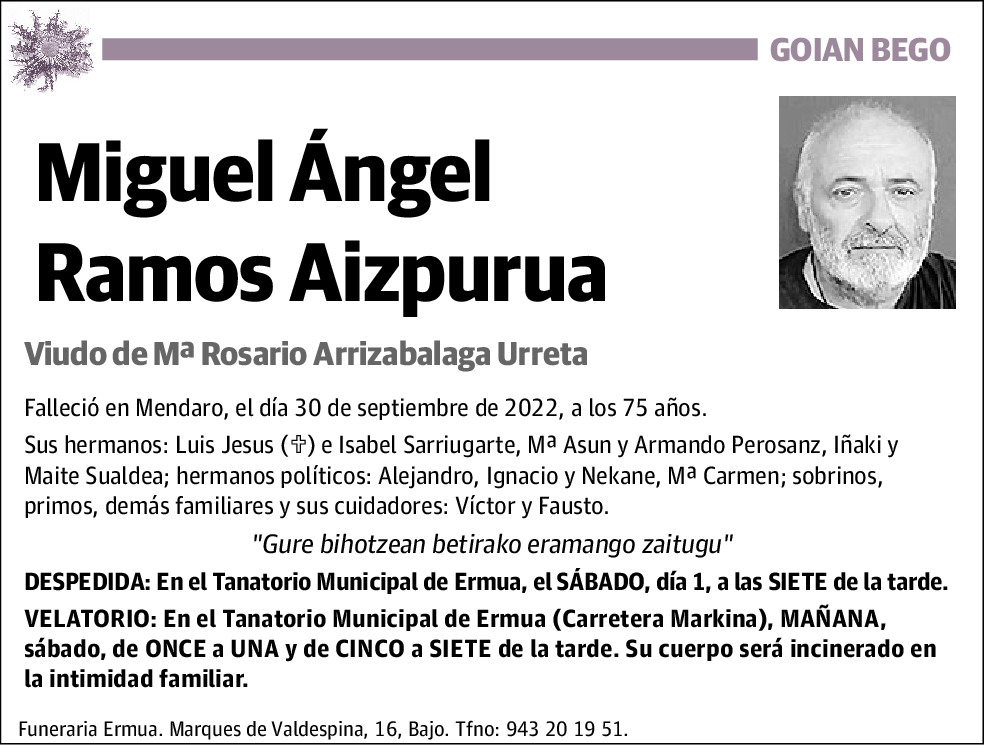 Miguel Angel Ramos Aizpurua