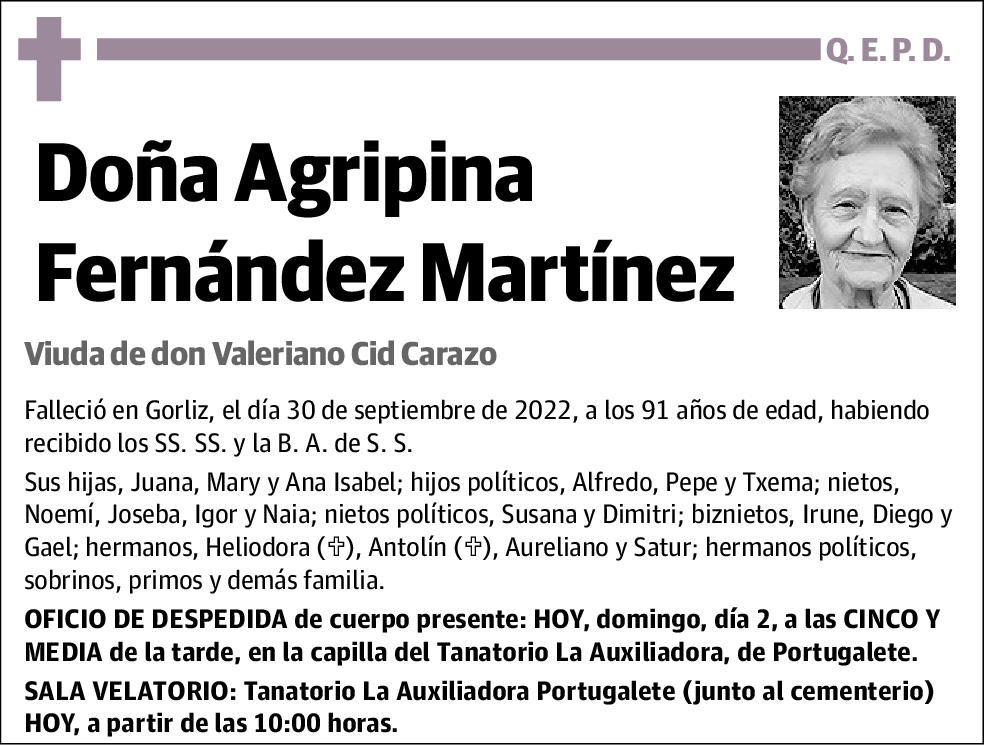 Agripina Fernández Martínez