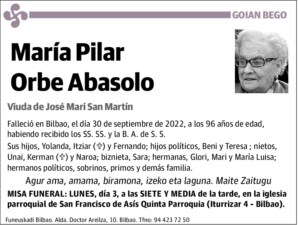 María Pilar Orbe Abasolo