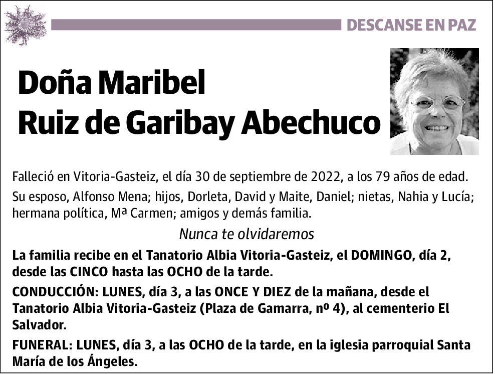 Maribel Ruiz de Garibay Abechuco