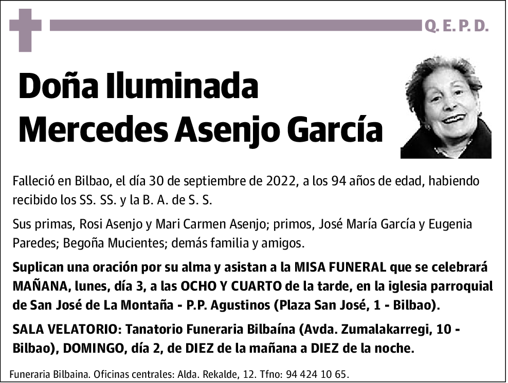 Iluminada Mercedes Asenjo García