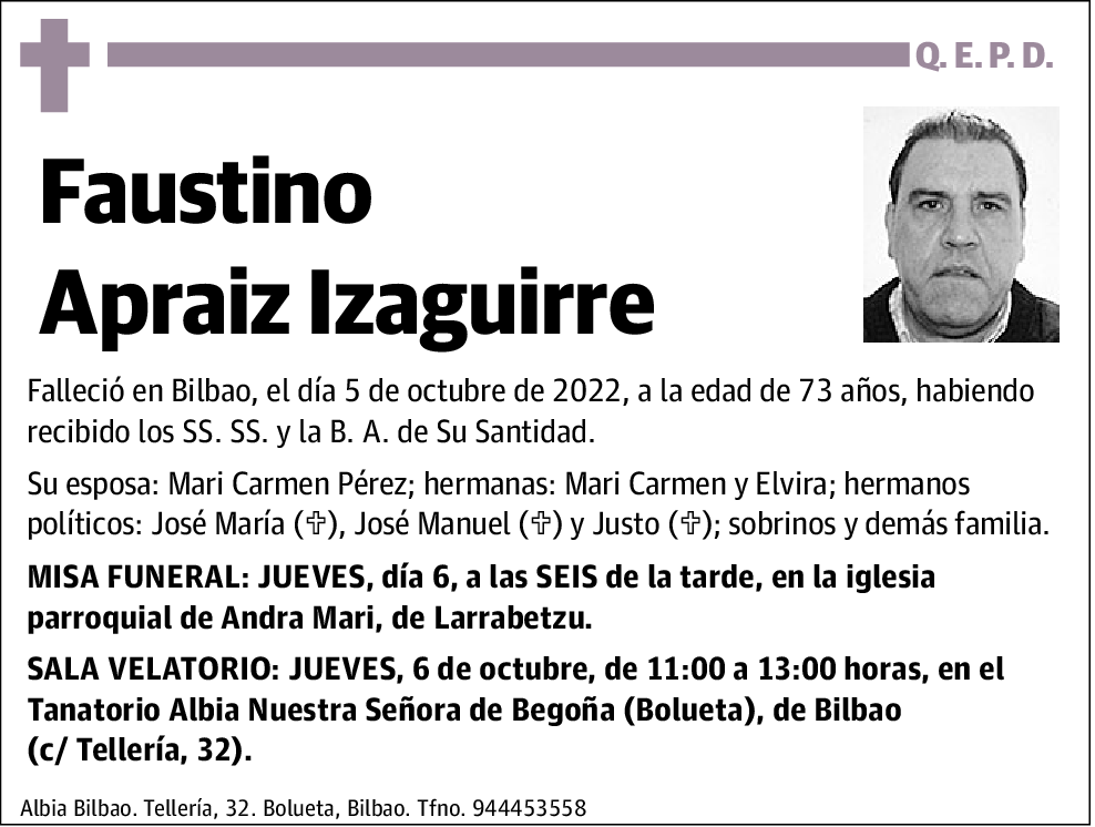 Faustino Apraiz Izaguirre