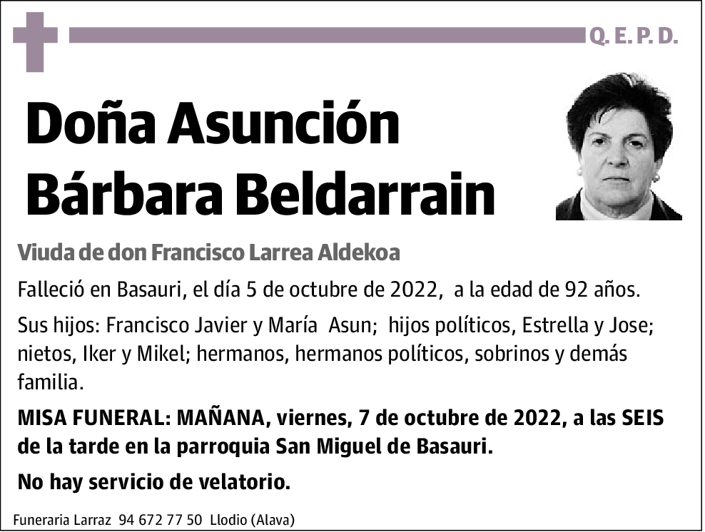 Asunción Bárbara Beldarrain