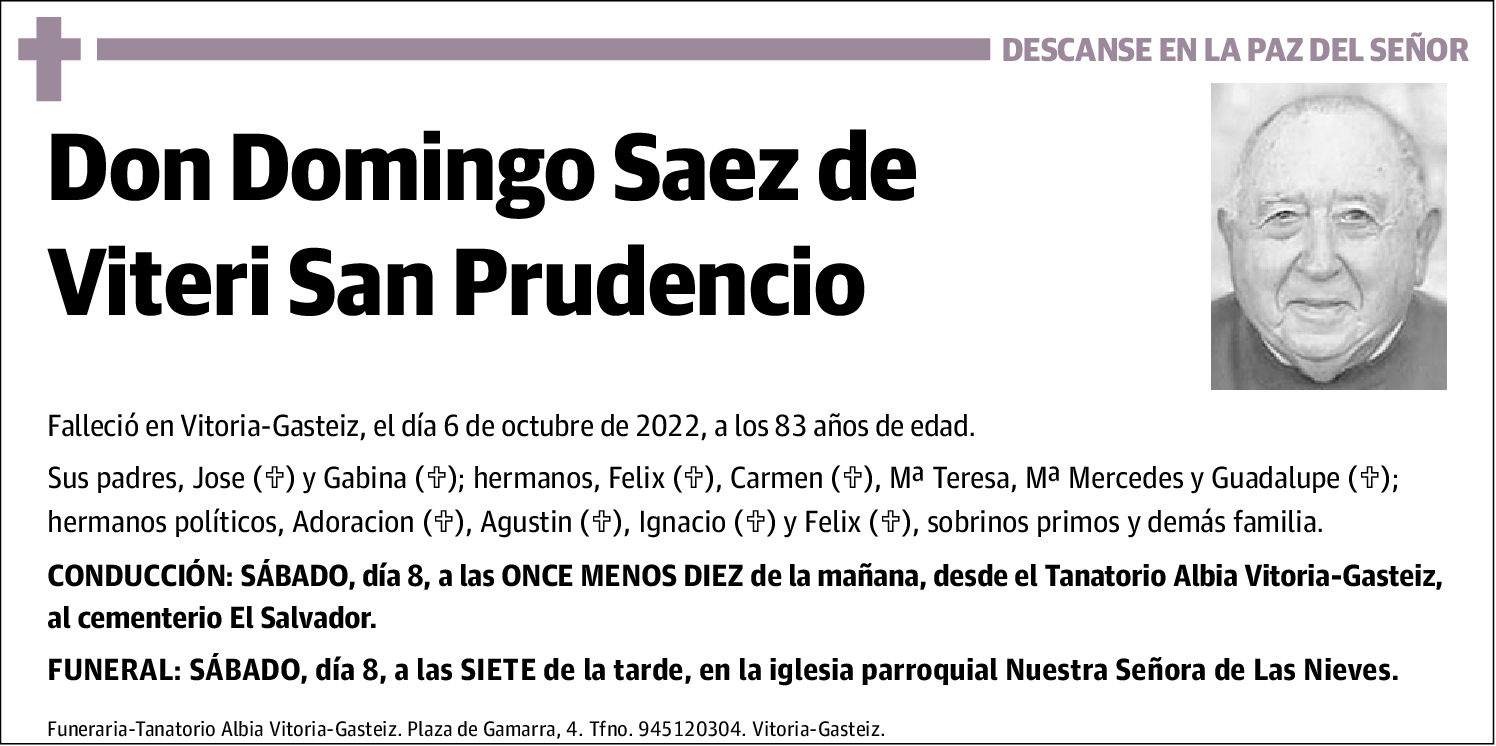 Domingo Saez de Viteri San Prudencio