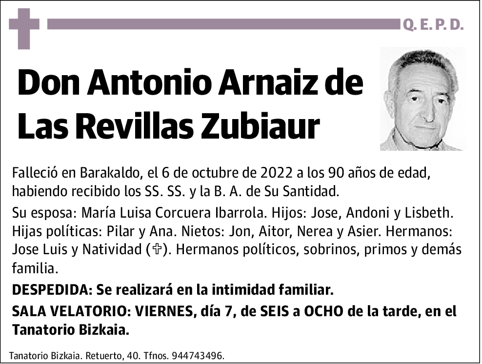 Antonio Arnaiz de Las Revillas Zubiaur