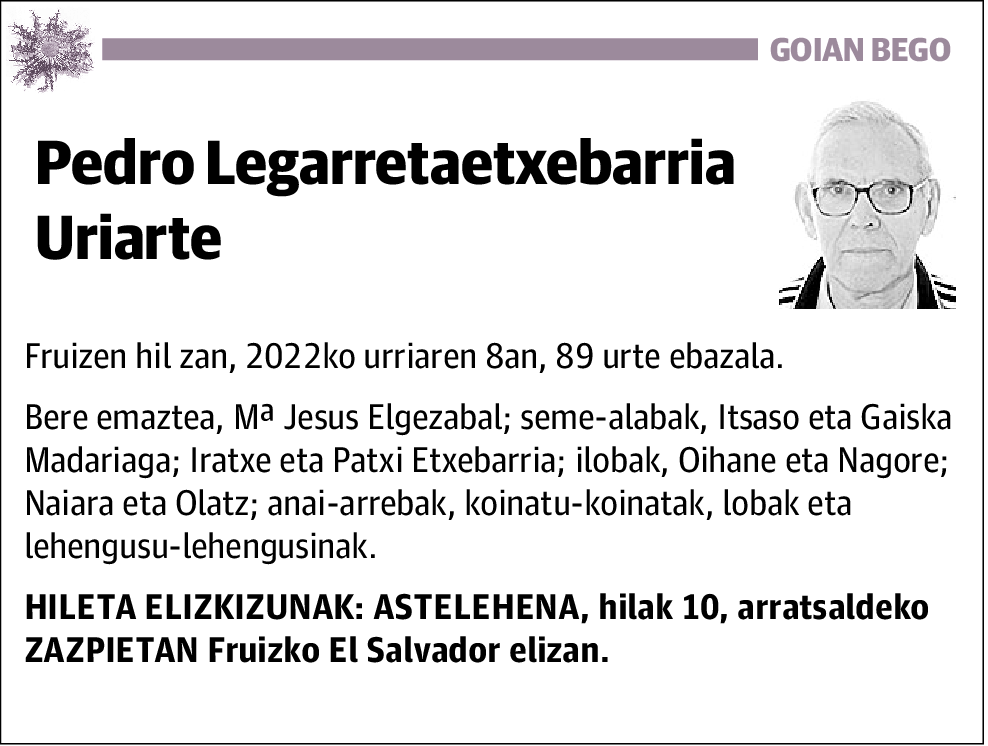 Pedro Legarretaetxebarria Uriarte