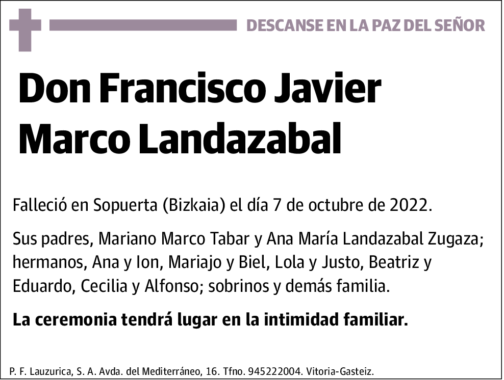 Francisco Javier Marco Landazabal