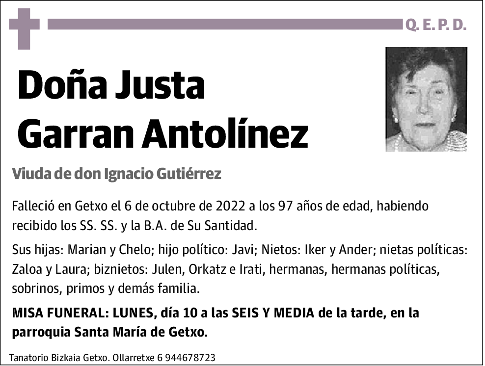 Justa Garran Antolinez