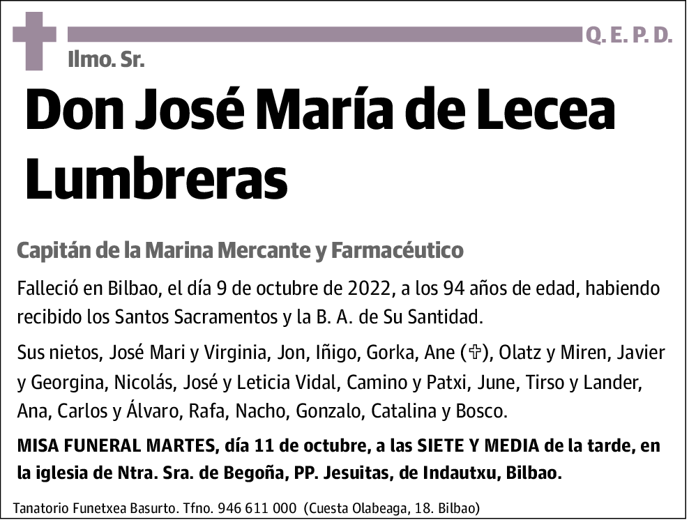 Jose María de Lecea Lumbreras