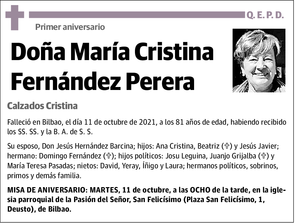 María Cristina Fernández Perera