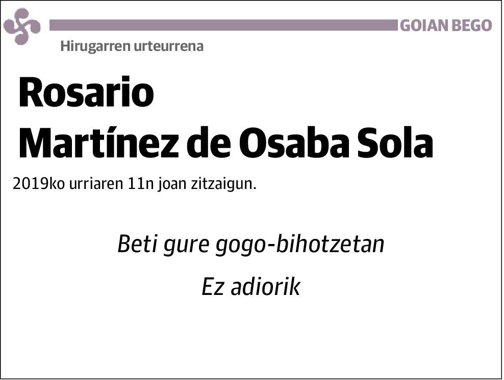 Rosario Martínez de Osaba Sola