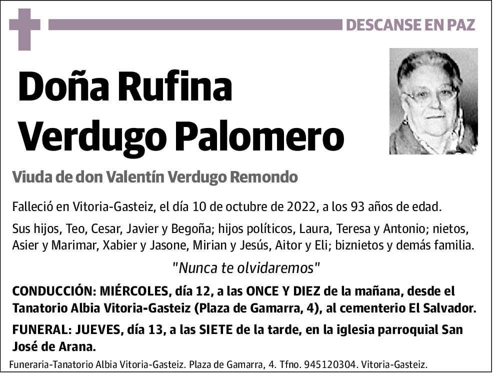 Rufina Verdugo Palomero