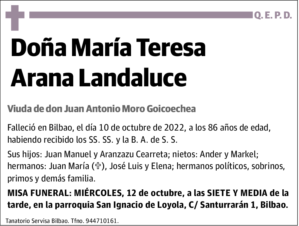 María Teresa Arana Landaluce