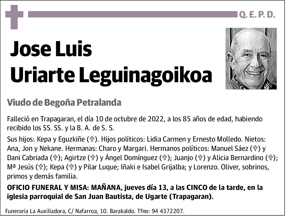 Jose Luis Uriarte Leguinagoikoa