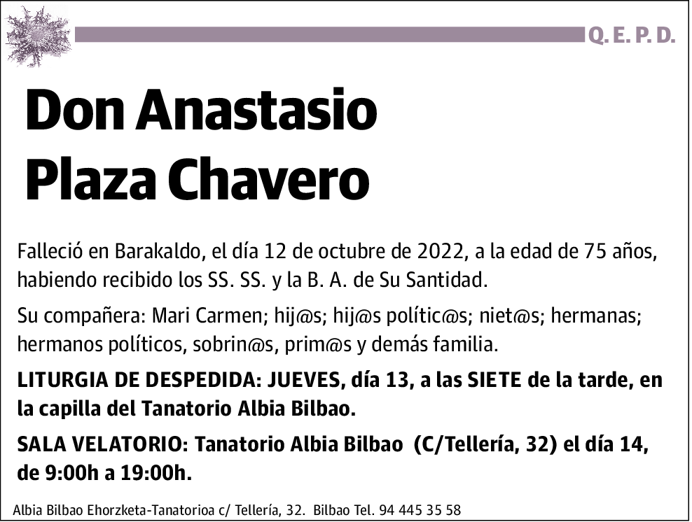 Anastasio Plaza Chavero