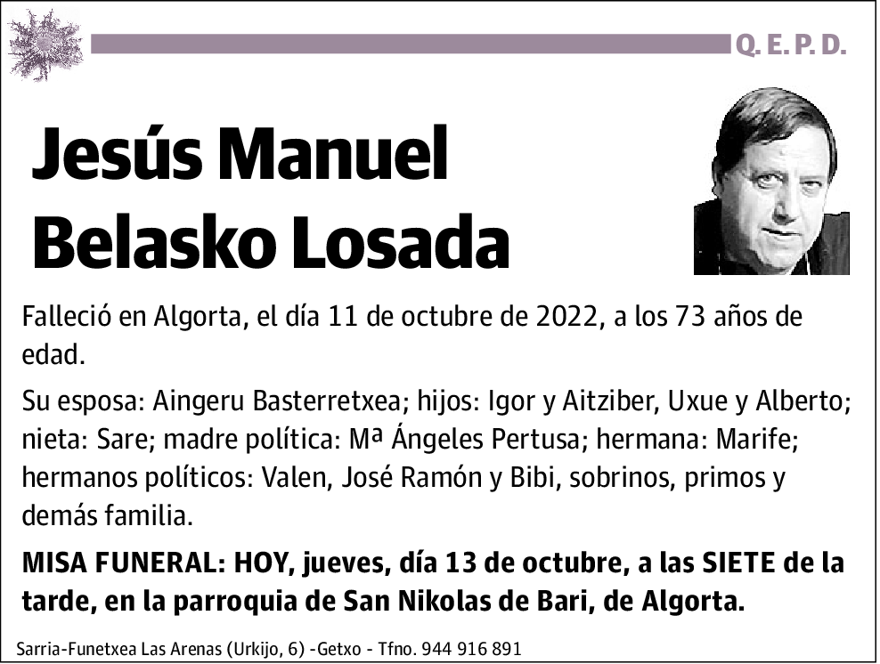 Jesús Manuel Belasko Losada