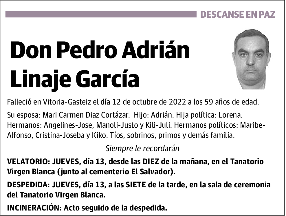 Pedro Adrián Linaje García