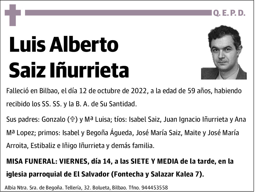 Luis Alberto Saiz Iñurrieta