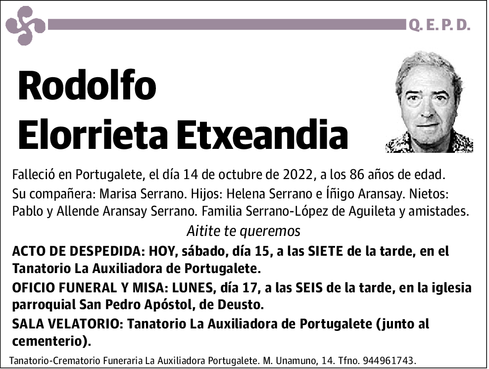 Rodolfo Elorrieta Etxeandia