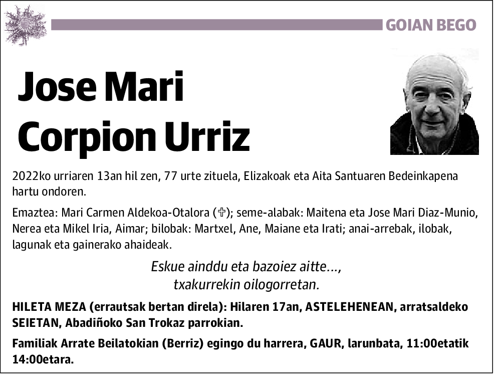 Jose Mari Corpion Urriz