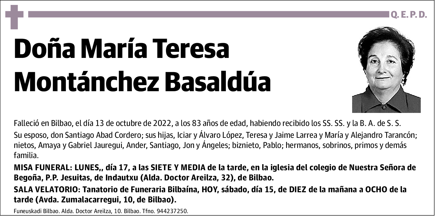 María Teresa Montánchez Basaldúa