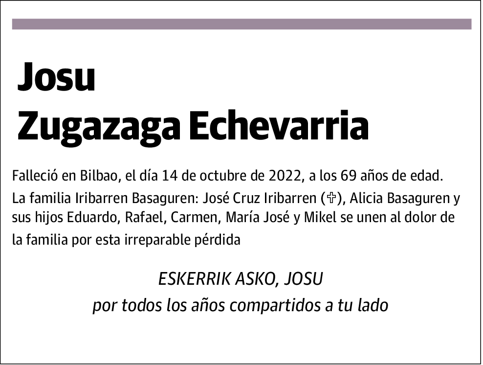 Josu Zugazaga Echevarria