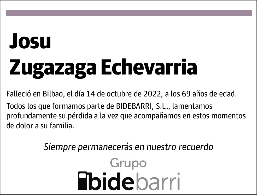 Josu Zugazaga Echevarria