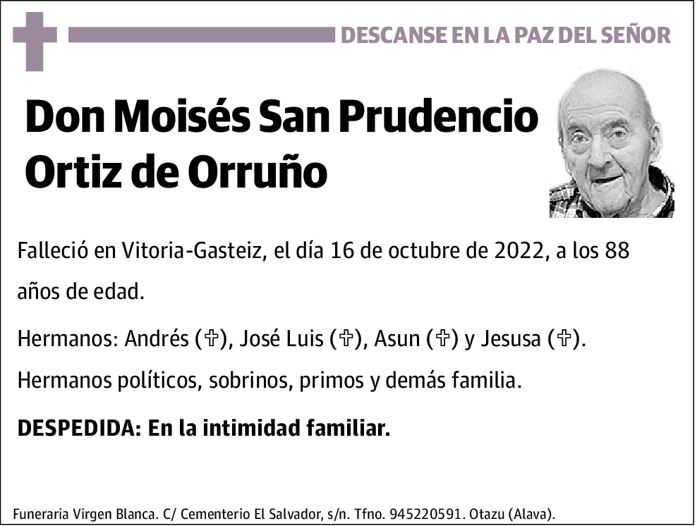 Moisés San Prudencio Ortiz de Orruño