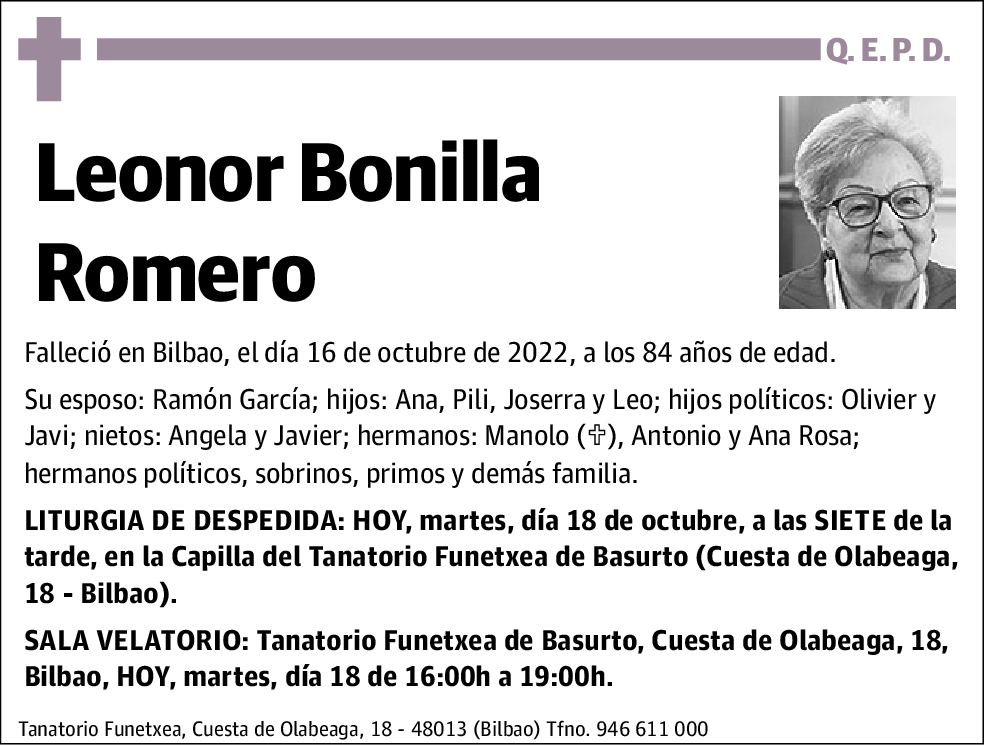 Leonor Bonilla Romero