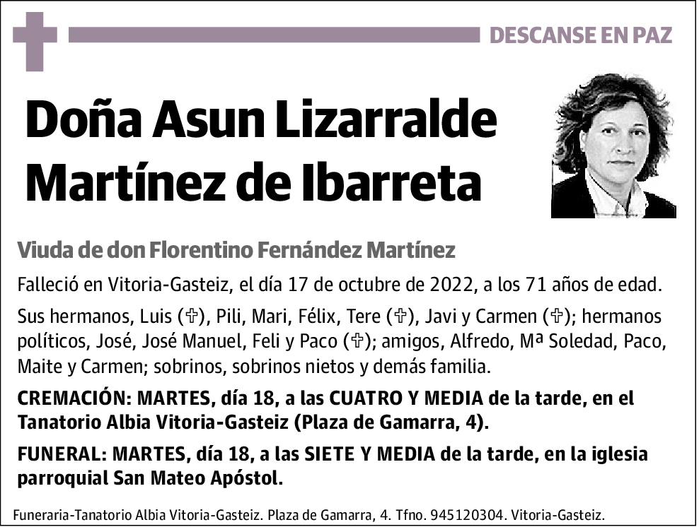 Asun Lizarralde Martinez de Ibarreta
