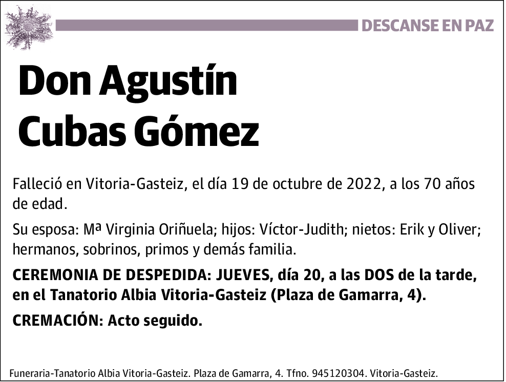 Agustín Cubas Gómez