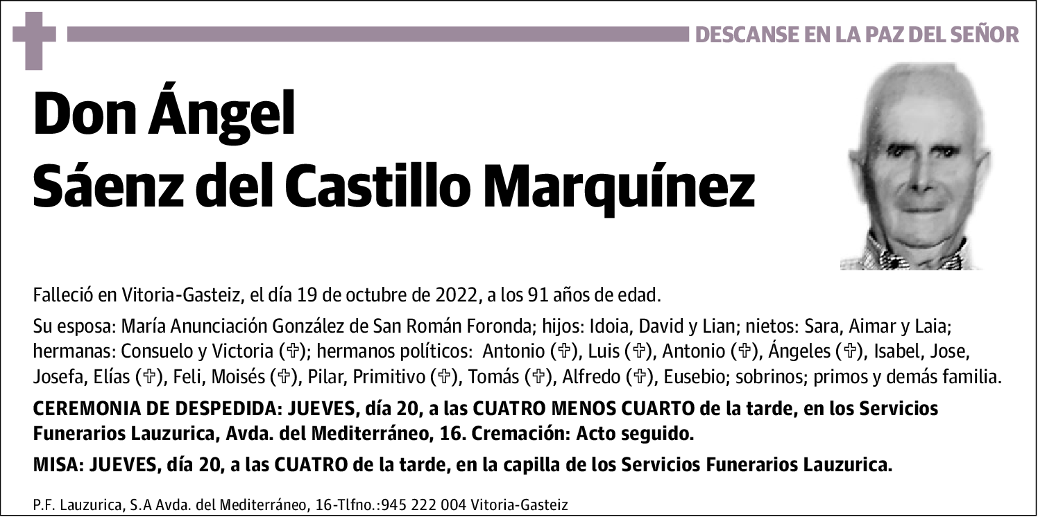 Ángel Sáenz del Castillo Marquínez