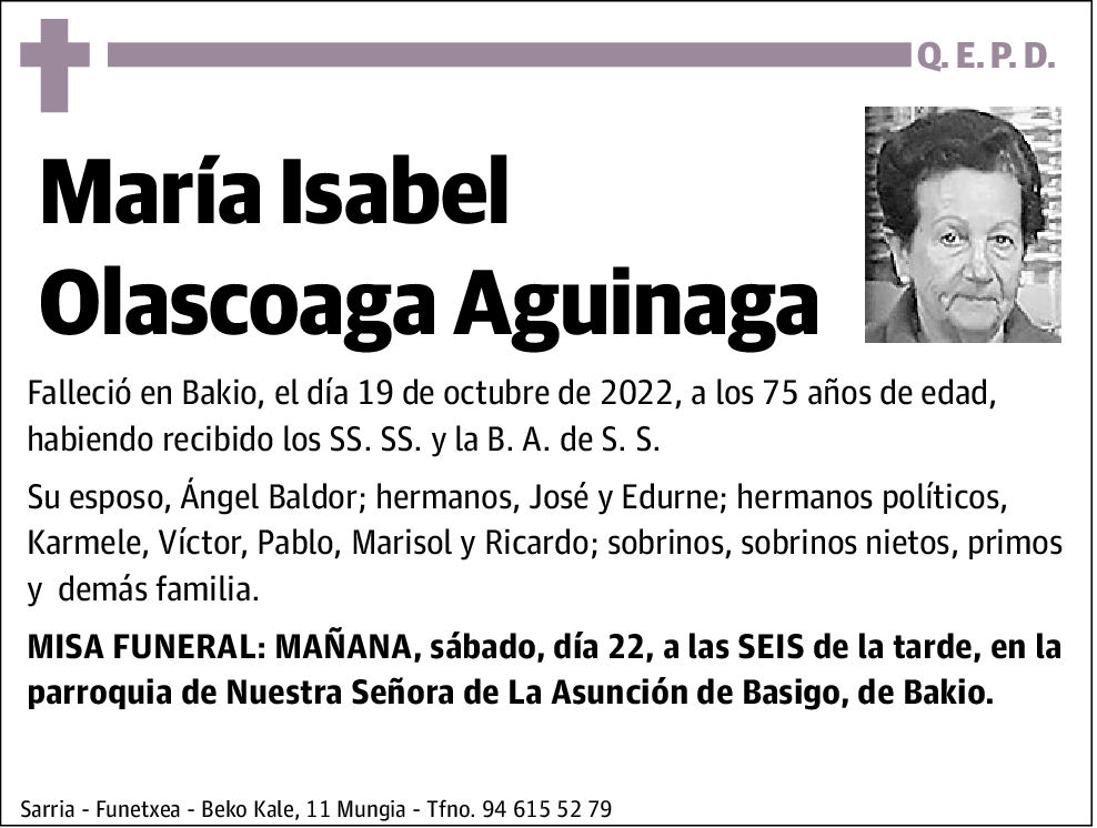 María Isabel Olascoaga Aguinaga