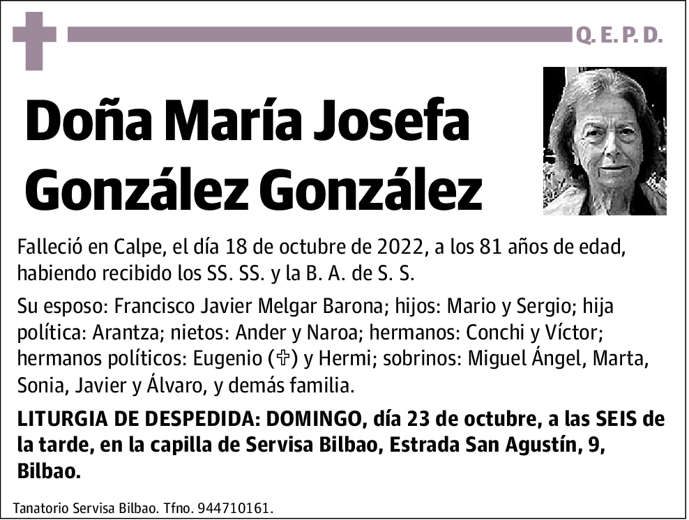 María Josefa González González