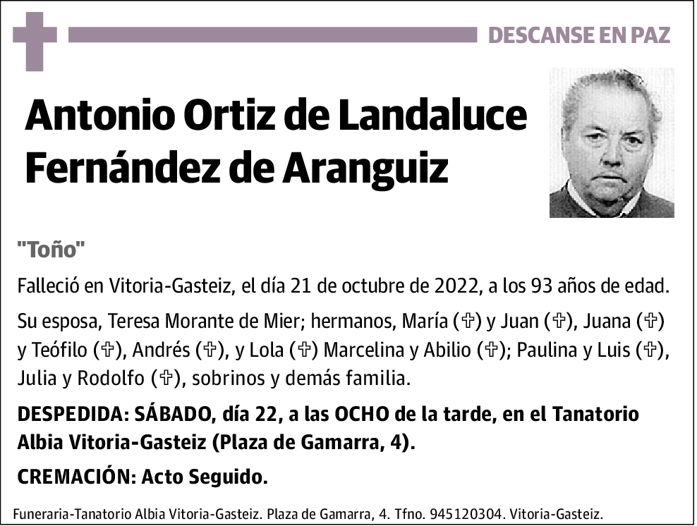 Antonio Ortiz de Landaluce Fernández de Aranguiz