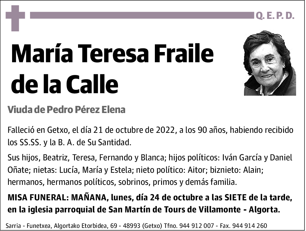 María Teresa Fraile de la Calle