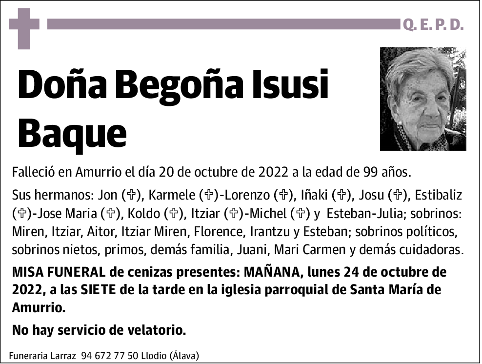 María Begoña Isusi Baque